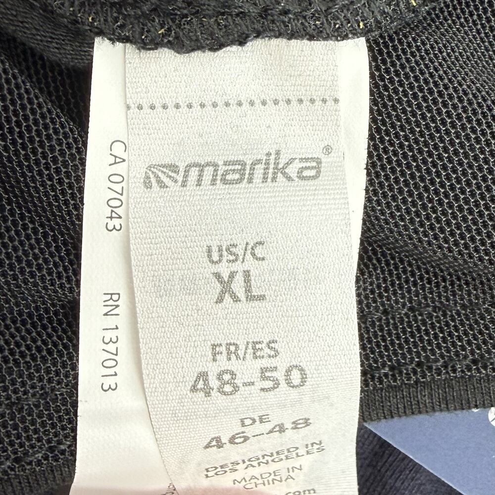 2 Marika Brooke High Rise Tummy Control Mid Calf Capri Size XL Blue & Black New! - Picture 10 of 14